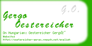 gergo oestereicher business card